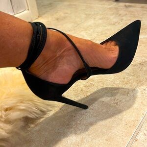 Black sexy tie up Heels